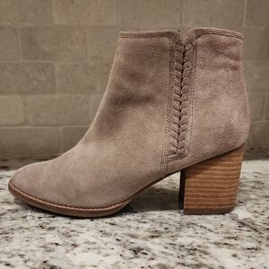 Blondo Nina Taupe Suede Ankle Boots